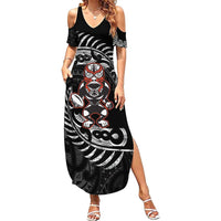 New Zealand Indigenous-Maori Rugby Custom Family Matching Summer Maxi Dress and Hawaiian Shirt