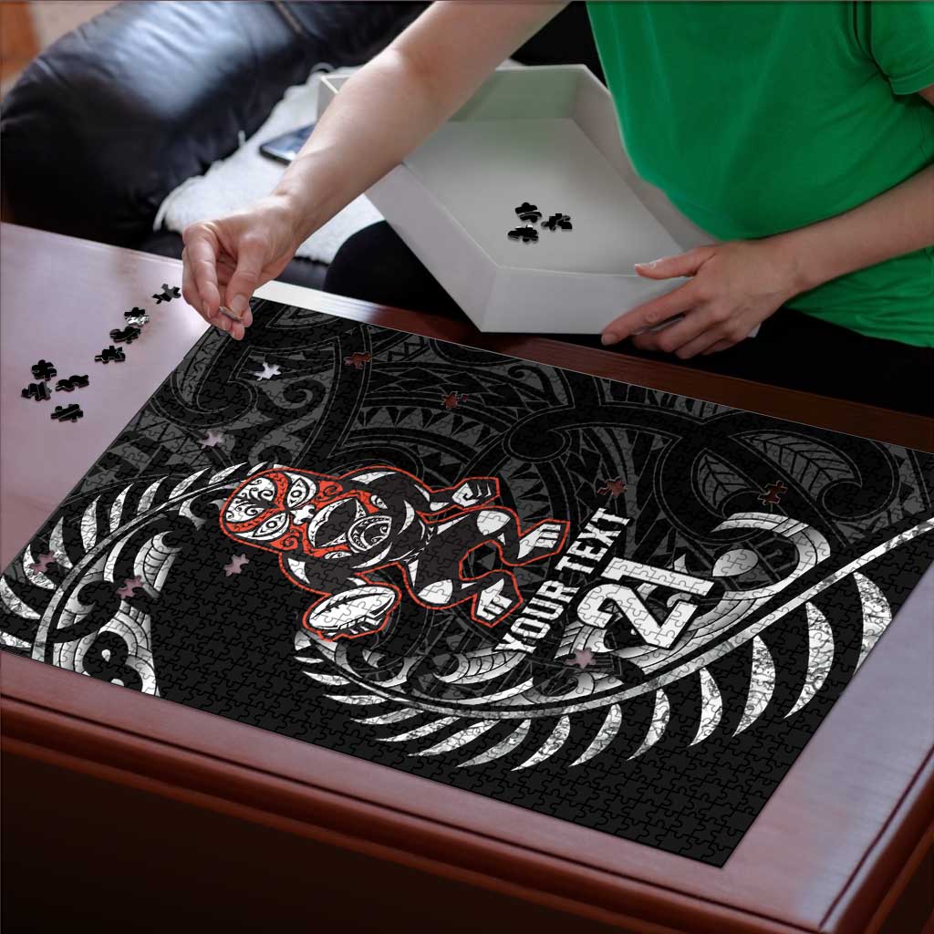 New Zealand Indigenous-Maori Rugby Custom Puzzle - Polynesian Pride