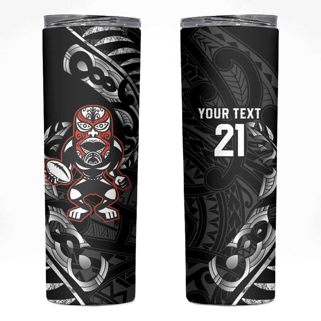 New Zealand Indigenous-Maori Rugby Custom Skinny Tumbler