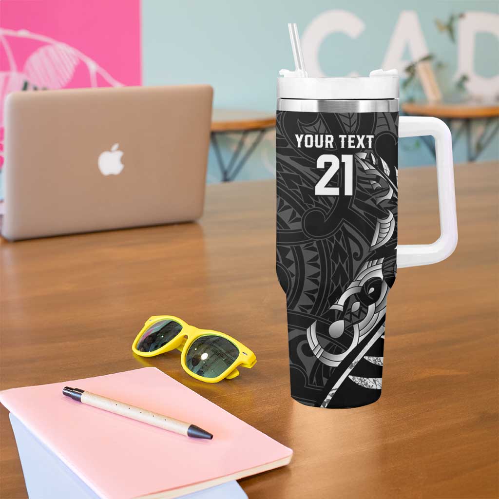 New Zealand Indigenous-Maori Rugby Custom Tumbler With Handle