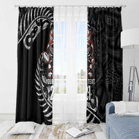 New Zealand Indigenous-Maori Rugby Custom Window Curtain