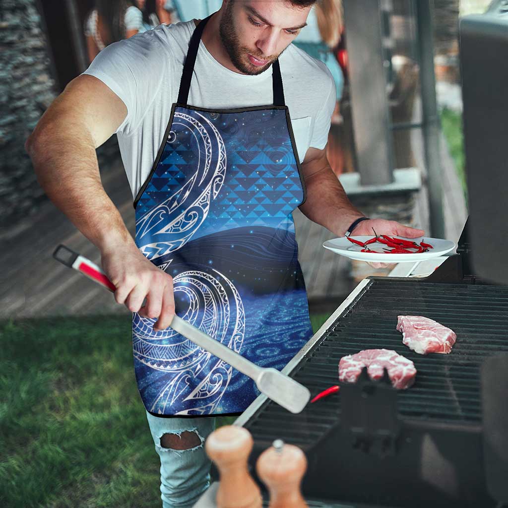 New Zealand Matariki Apron Taniko Aramoana With Koru Galaxy Sky Night - Polynesian Pride