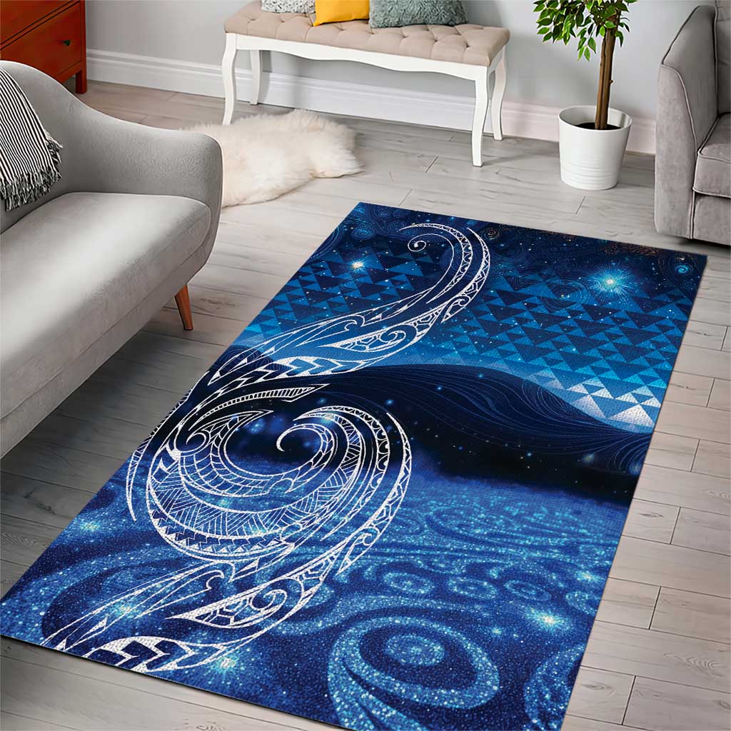 New Zealand Matariki Area Rug Taniko Aramoana With Koru Galaxy Sky Night