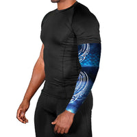 New Zealand Matariki Arm Sleeves Taniko Aramoana With Koru Galaxy Sky Night - Polynesian Pride