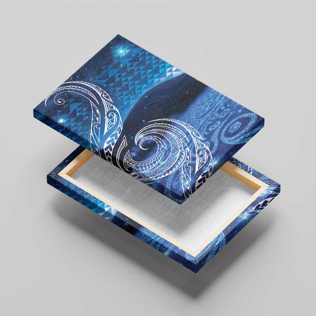 New Zealand Matariki Canvas Wall Art Taniko Aramoana With Koru Galaxy Sky Night