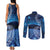 New Zealand Matariki Couples Matching Tank Maxi Dress and Long Sleeve Button Shirt Taniko Aramoana With Koru Galaxy Sky Night