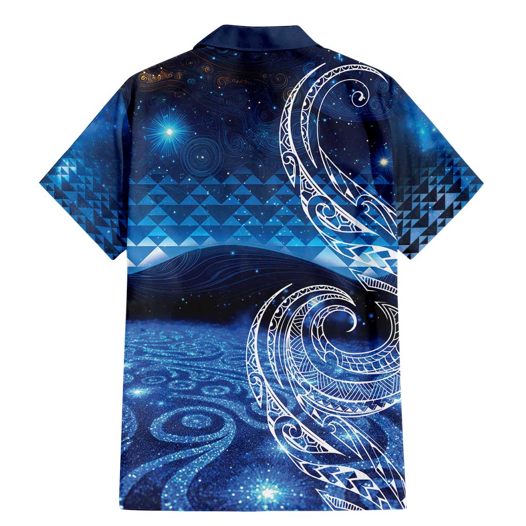 New Zealand Matariki Family Matching Mermaid Dress and Hawaiian Shirt Taniko Aramoana With Koru Galaxy Sky Night
