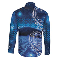 New Zealand Matariki Family Matching Off The Shoulder Long Sleeve Dress and Hawaiian Shirt Taniko Aramoana With Koru Galaxy Sky Night