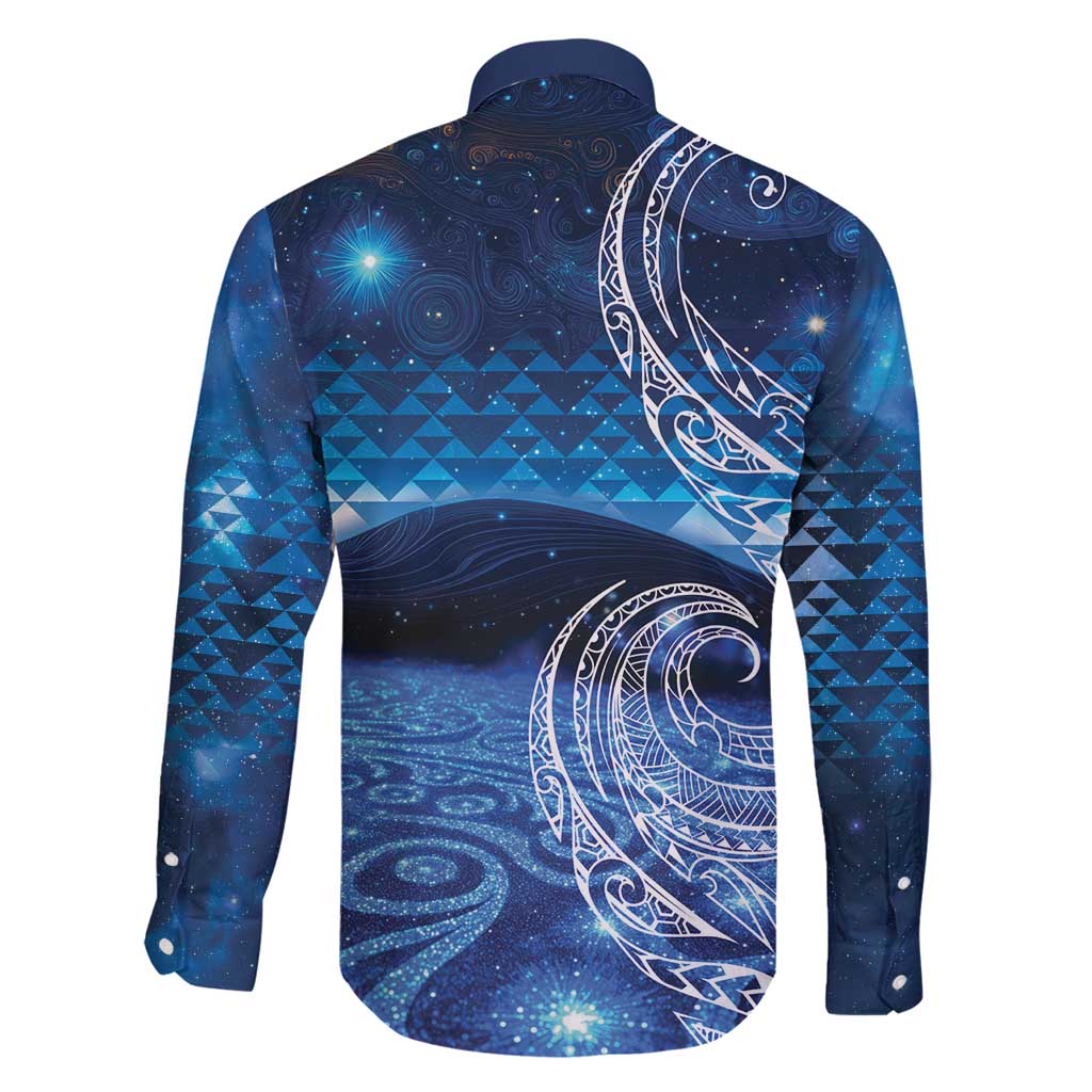 New Zealand Matariki Family Matching Off Shoulder Maxi Dress and Hawaiian Shirt Taniko Aramoana With Koru Galaxy Sky Night