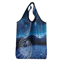 New Zealand Matariki Grocery Bag Taniko Aramoana With Koru Galaxy Sky Night