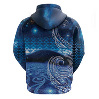 New Zealand Matariki Hoodie Taniko Aramoana With Koru Galaxy Sky Night