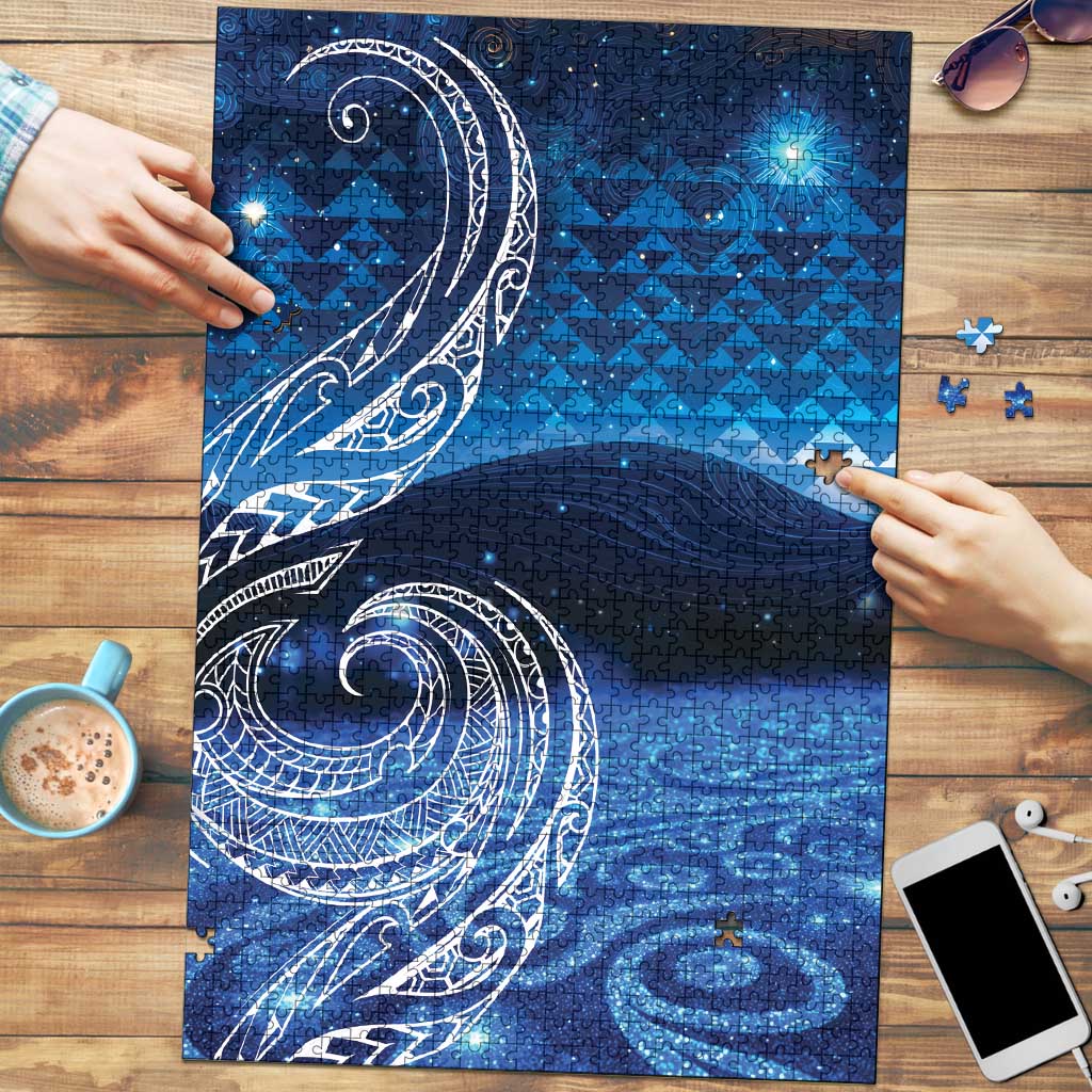 New Zealand Matariki Puzzle Taniko Aramoana With Koru Galaxy Sky Night - Polynesian Pride
