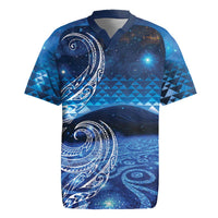 New Zealand Matariki Rugby Jersey Taniko Aramoana With Koru Galaxy Sky Night