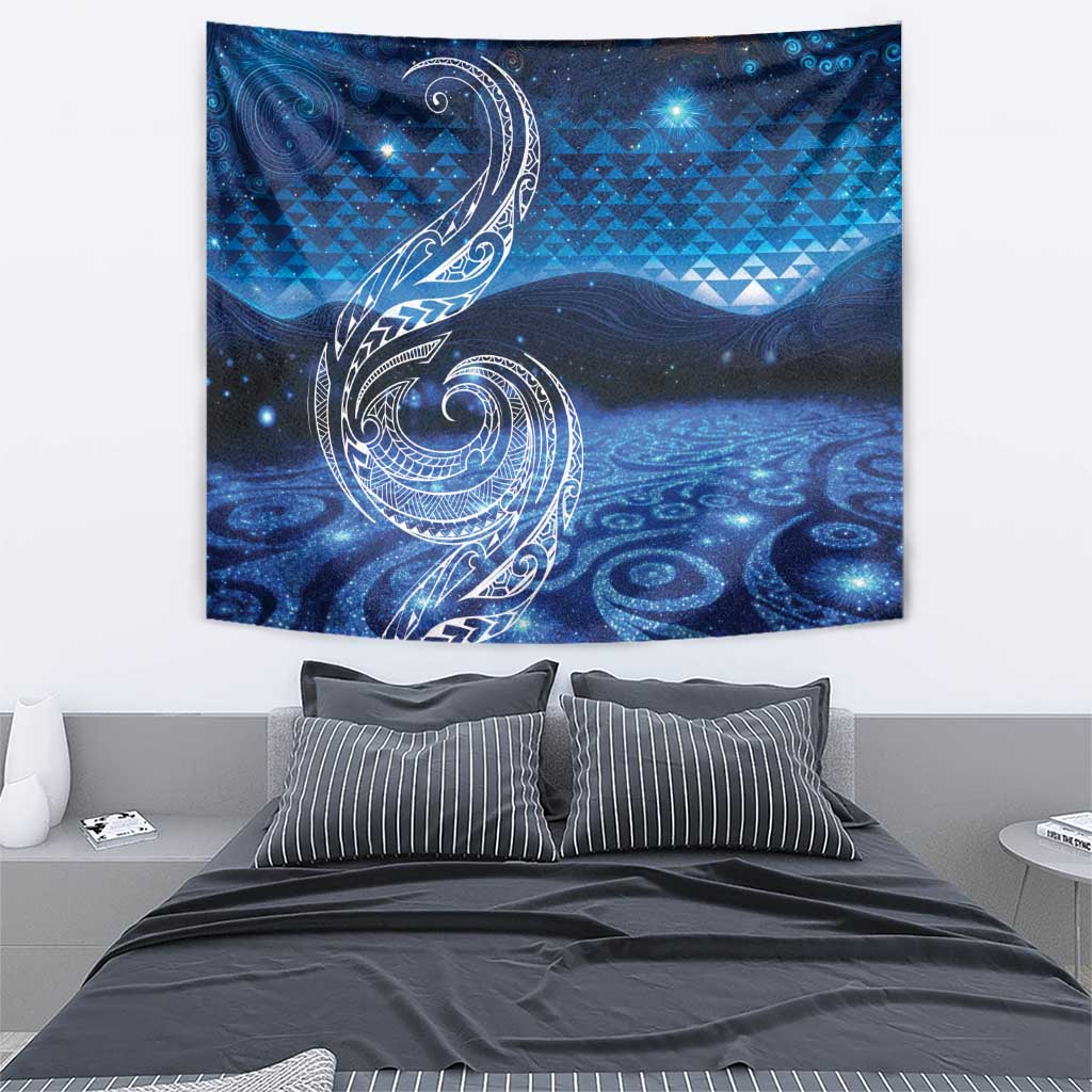 New Zealand Matariki Tapestry Taniko Aramoana With Koru Galaxy Sky Night