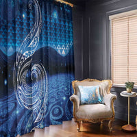 New Zealand Matariki Window Curtain Taniko Aramoana With Koru Galaxy Sky Night