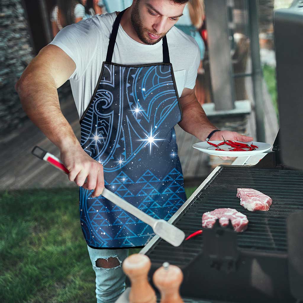 New Zealand Matariki Apron Taniko Aramoana With Maori Galaxy Sky Night - Polynesian Pride
