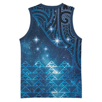New Zealand Matariki Basketball Jersey Taniko Aramoana With Maori Galaxy Sky Night - Polynesian Pride