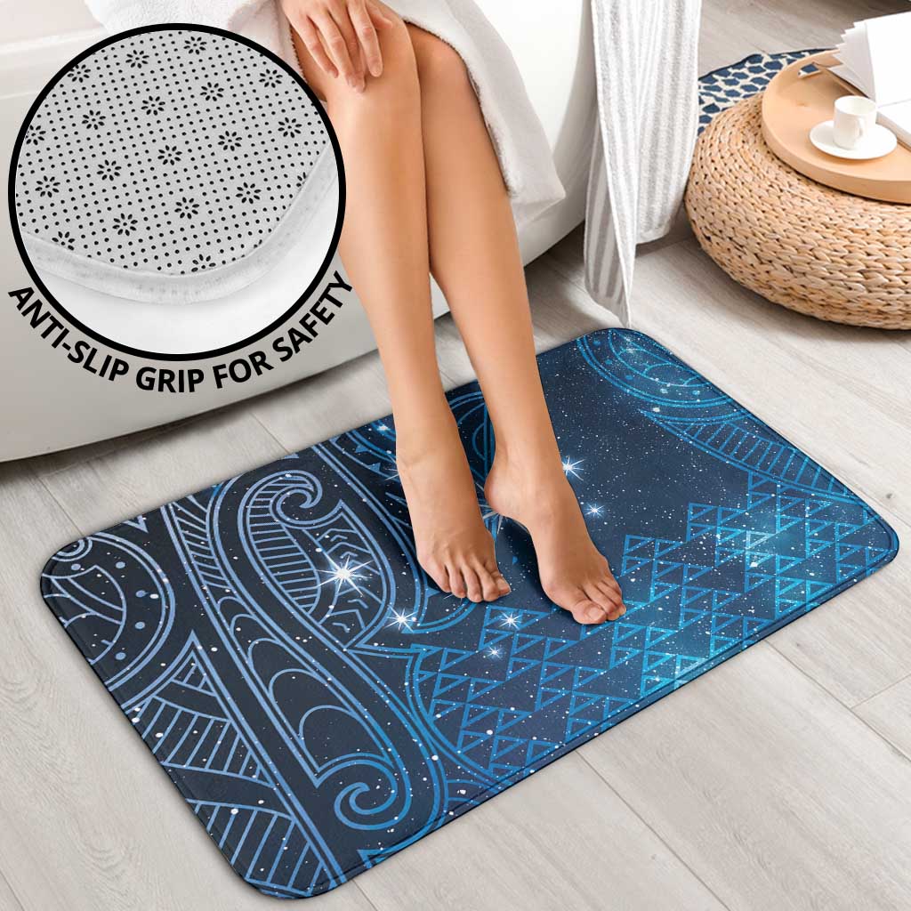 New Zealand Matariki Bathroom Set Taniko Aramoana With Maori Galaxy Sky Night - Polynesian Pride
