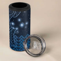 New Zealand Matariki 4 in 1 Can Cooler Tumbler Taniko Aramoana With Maori Galaxy Sky Night