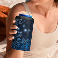 New Zealand Matariki 4 in 1 Can Cooler Tumbler Taniko Aramoana With Maori Galaxy Sky Night