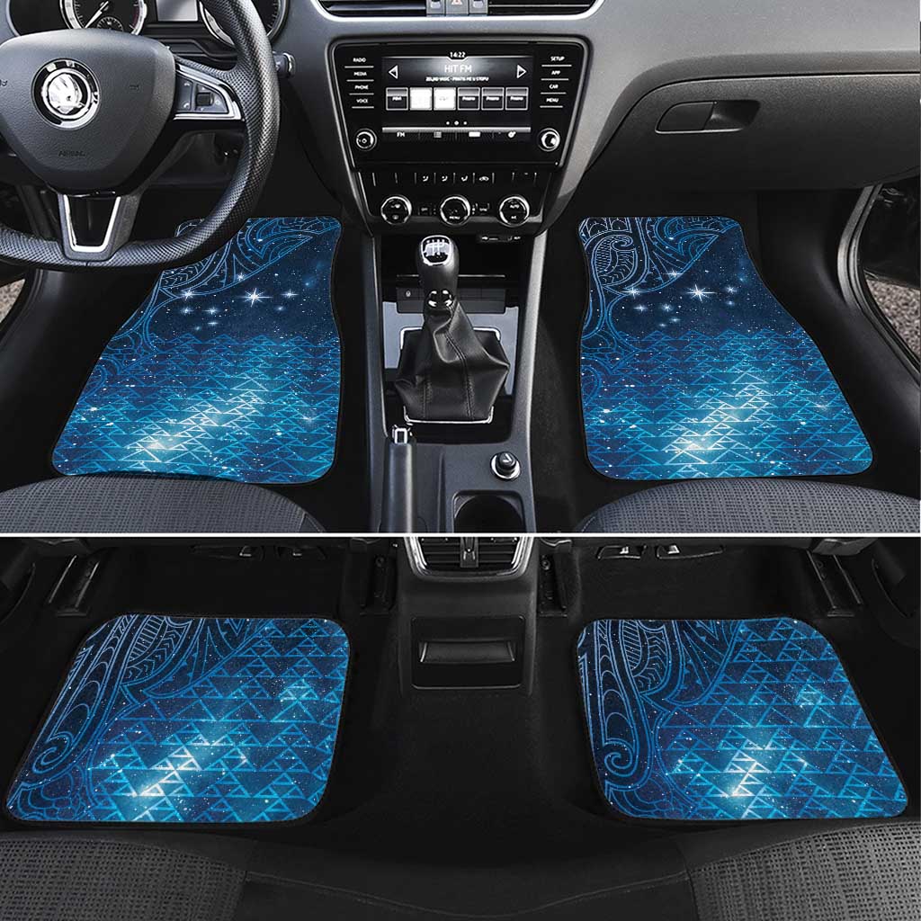 New Zealand Matariki Car Mats Taniko Aramoana With Maori Galaxy Sky Night