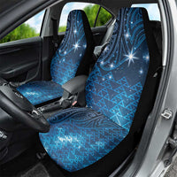 New Zealand Matariki Car Seat Cover Taniko Aramoana With Maori Galaxy Sky Night