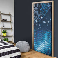 New Zealand Matariki Door Cover Taniko Aramoana With Maori Galaxy Sky Night - Polynesian Pride