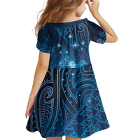 New Zealand Matariki Family Matching Off Shoulder Maxi Dress and Hawaiian Shirt Taniko Aramoana With Maori Galaxy Sky Night