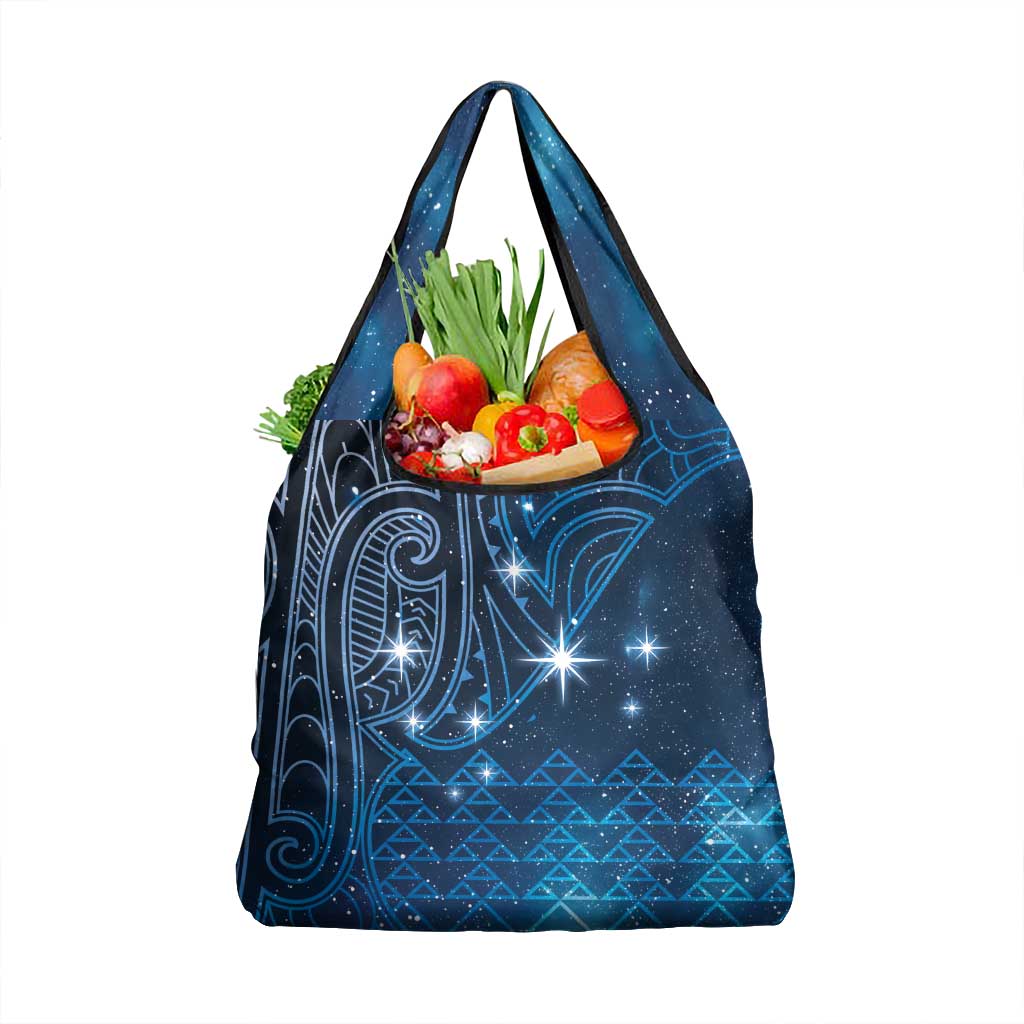 New Zealand Matariki Grocery Bag Taniko Aramoana With Maori Galaxy Sky Night