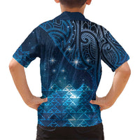 New Zealand Matariki Hawaiian Shirt Taniko Aramoana With Maori Galaxy Sky Night
