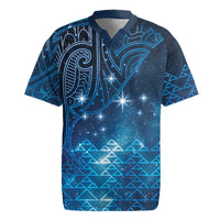 New Zealand Matariki Rugby Jersey Taniko Aramoana With Maori Galaxy Sky Night