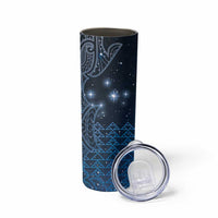 New Zealand Matariki Skinny Tumbler Taniko Aramoana With Maori Galaxy Sky Night