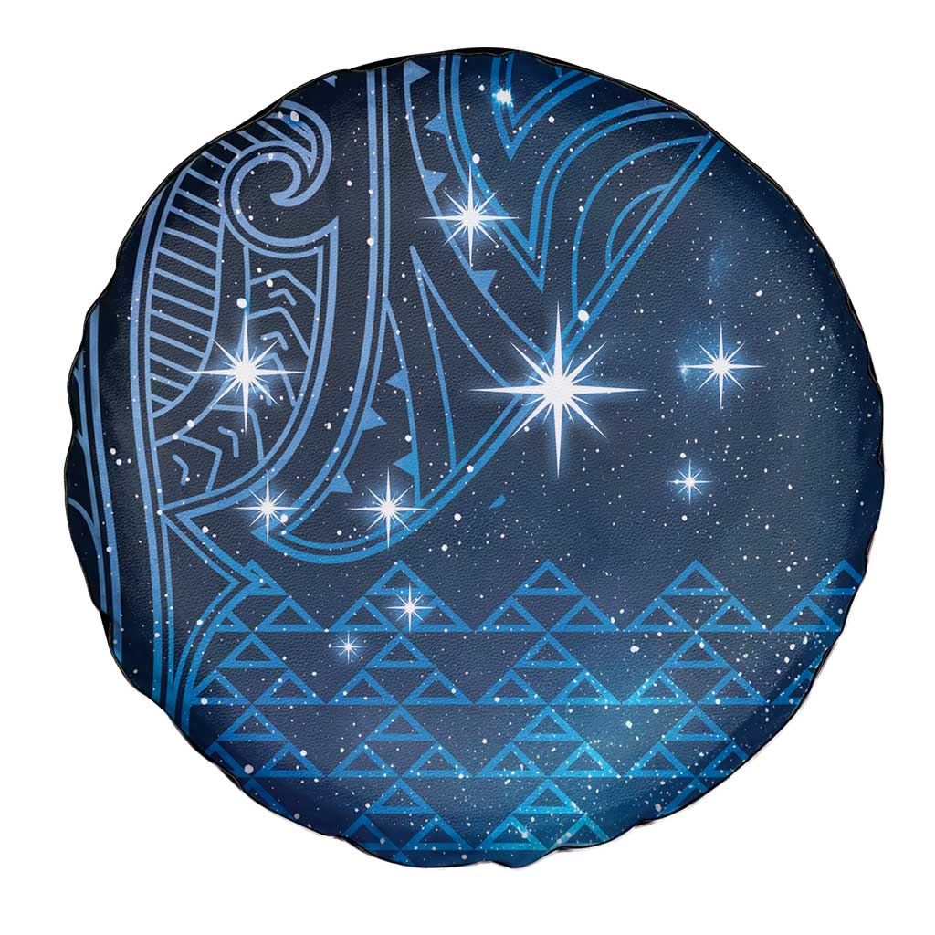 New Zealand Matariki Spare Tire Cover Taniko Aramoana With Maori Galaxy Sky Night