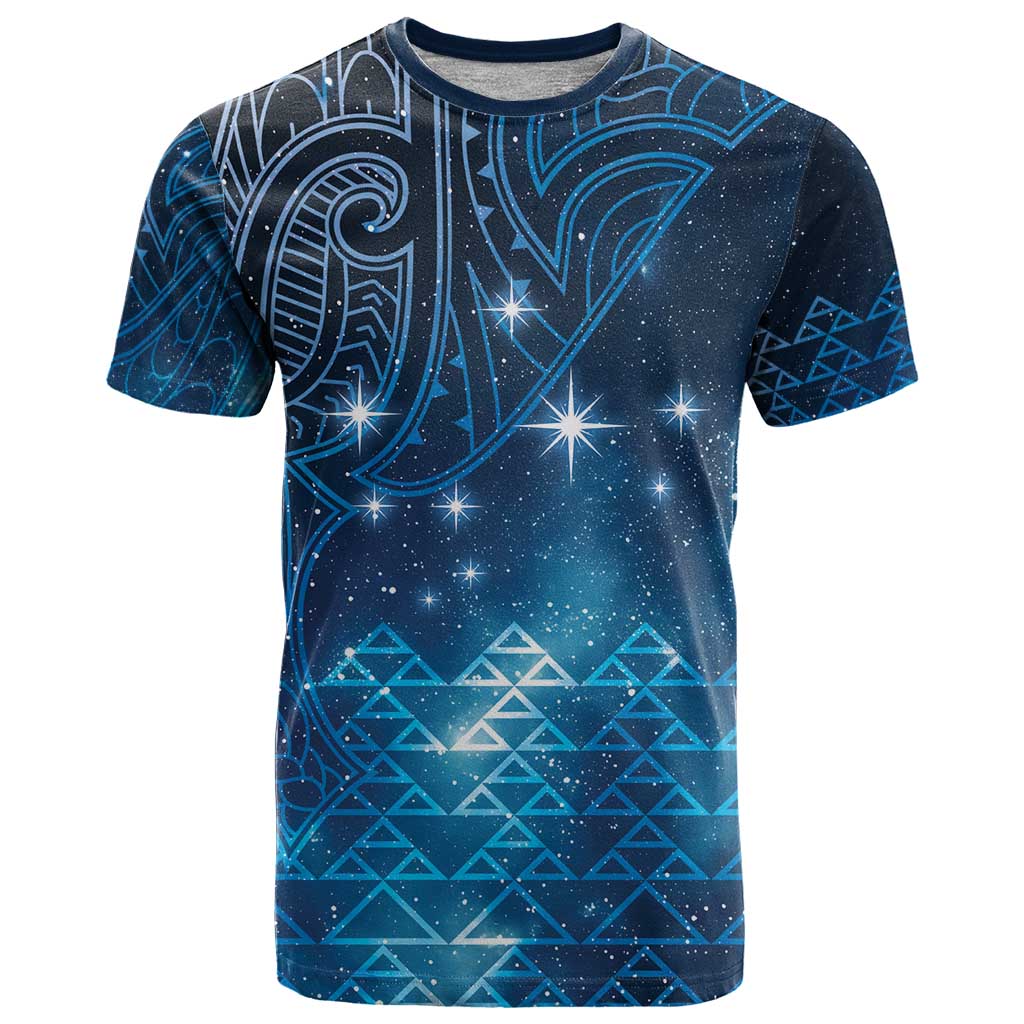 New Zealand Matariki T Shirt Taniko Aramoana With Maori Galaxy Sky Night