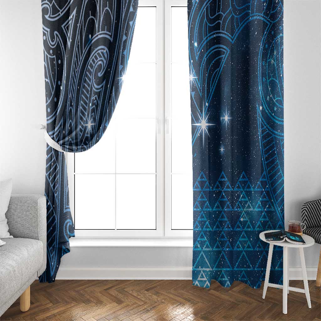 New Zealand Matariki Window Curtain Taniko Aramoana With Maori Galaxy Sky Night