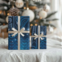 New Zealand Matariki Wrapping Paper Taniko Aramoana With Maori Galaxy Sky Night - Polynesian Pride