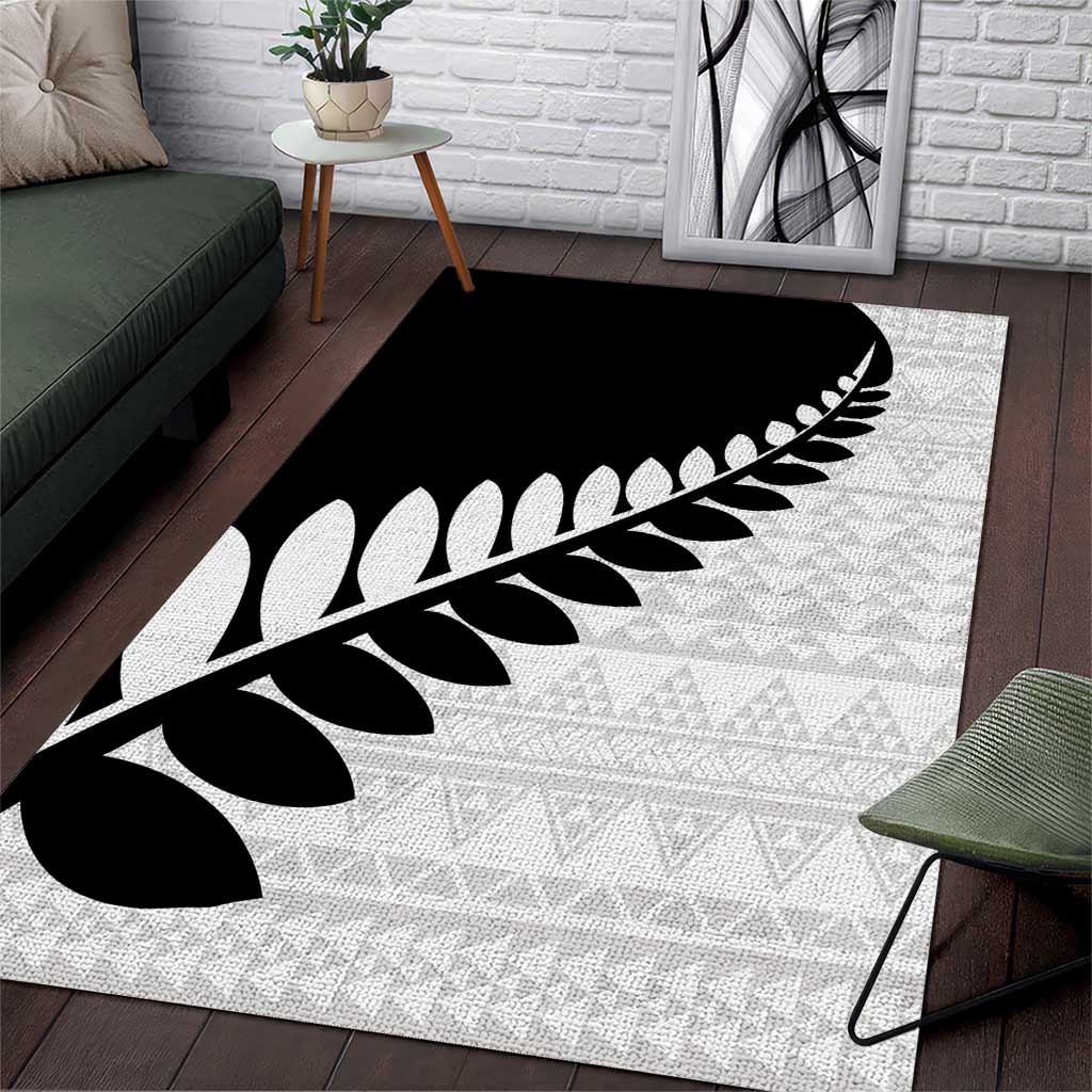 New Zealand Silver Fern Niho Taniwha Area Rug