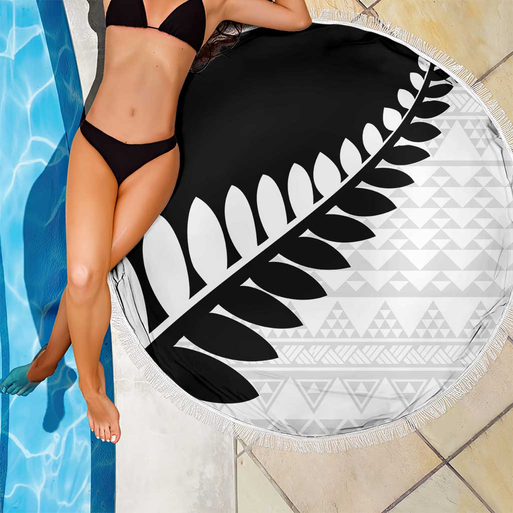 New Zealand Silver Fern Niho Taniwha Beach Blanket LT9 - Polynesian Pride