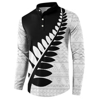 New Zealand Silver Fern Niho Taniwha Button Sweatshirt LT9 - Polynesian Pride