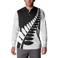 New Zealand Silver Fern Niho Taniwha Button Sweatshirt LT9 - Polynesian Pride