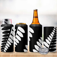 New Zealand Silver Fern Niho Taniwha 4 in 1 Can Cooler Tumbler LT9 - Polynesian Pride