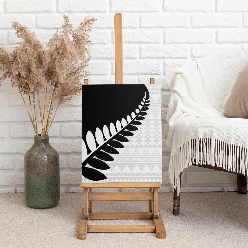 New Zealand Silver Fern Niho Taniwha Canvas Wall Art LT9 - Polynesian Pride