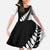New Zealand Silver Fern Niho Taniwha Family Matching Off Shoulder Maxi Dress and Hawaiian Shirt