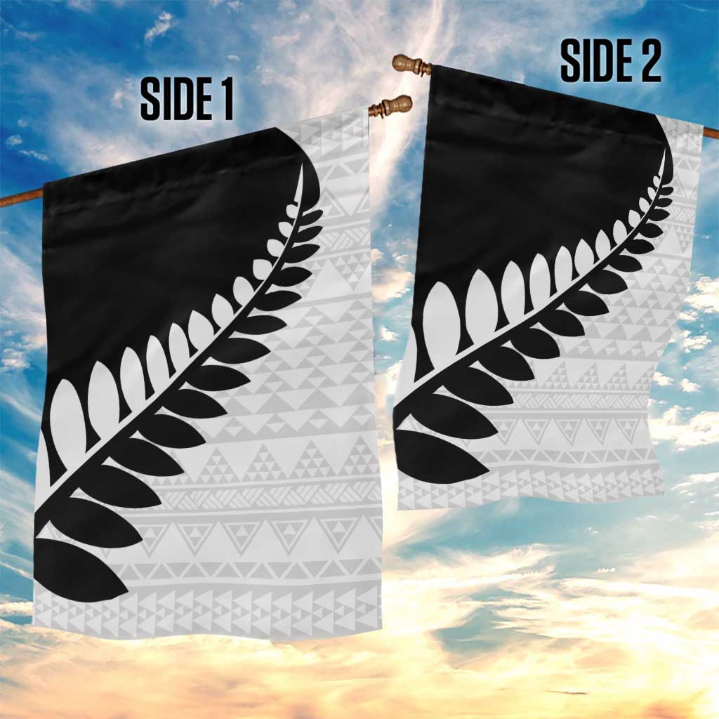 New Zealand Silver Fern Niho Taniwha Garden Flag LT9 - Polynesian Pride