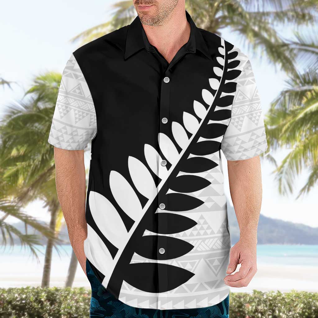 New Zealand Silver Fern Niho Taniwha Hawaiian Shirt LT9 - Polynesian Pride
