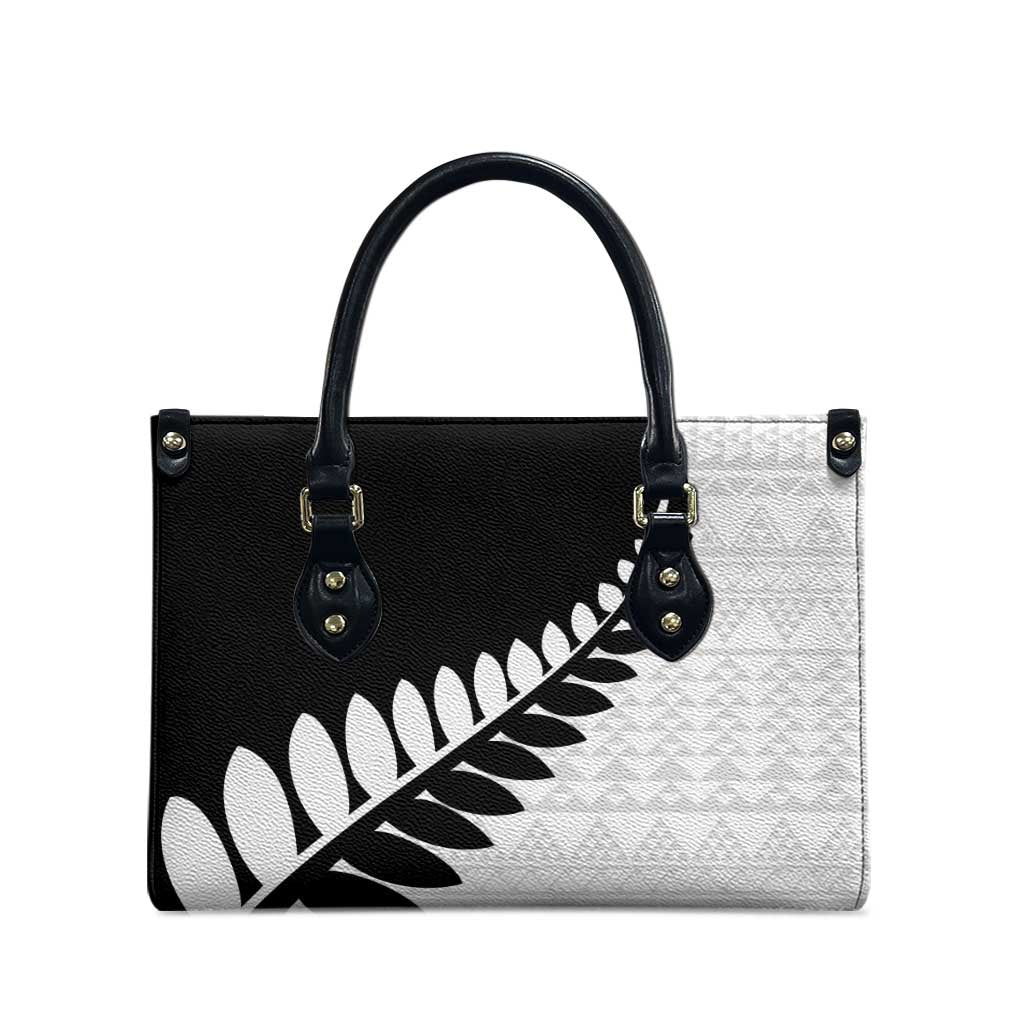 New Zealand Silver Fern Niho Taniwha Leather Bag - Polynesian Pride