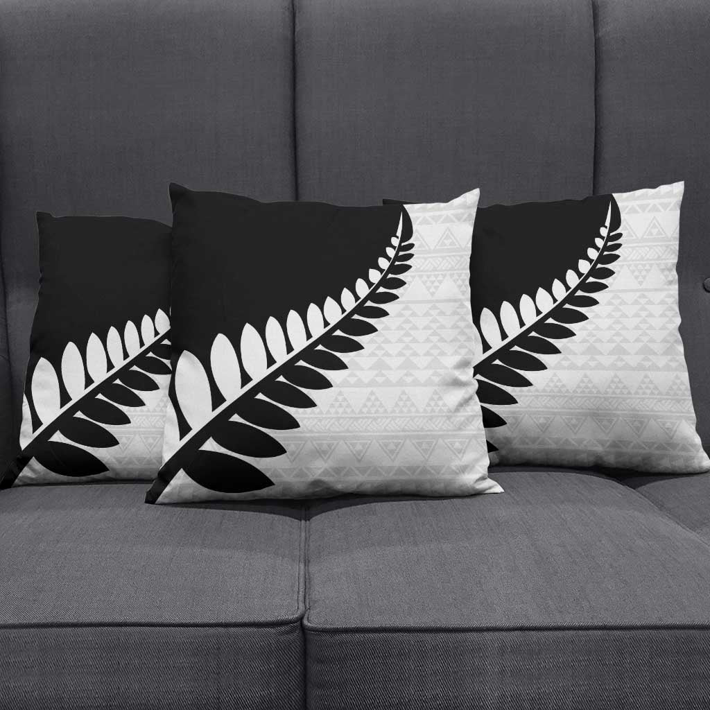 New Zealand Silver Fern Niho Taniwha Pillow Cover - Polynesian Pride