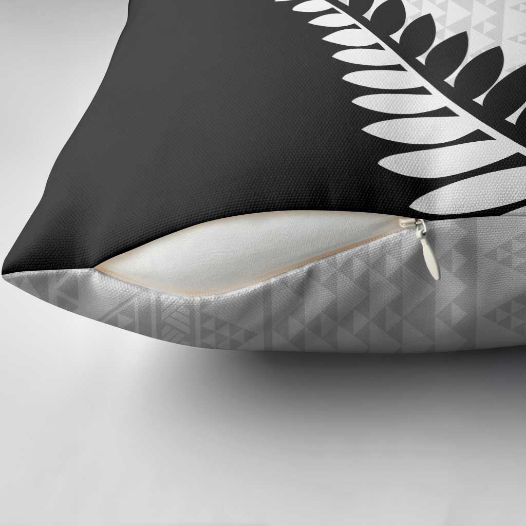 New Zealand Silver Fern Niho Taniwha Pillow Cover - Polynesian Pride