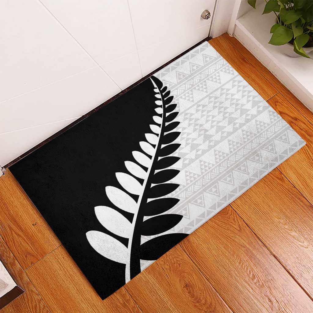 New Zealand Silver Fern Niho Taniwha Rubber Doormat LT9 - Polynesian Pride