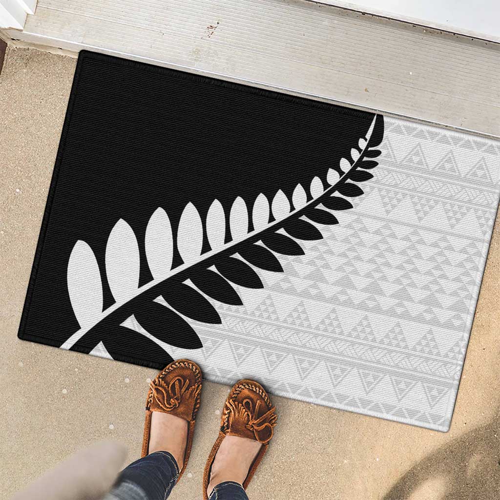 New Zealand Silver Fern Niho Taniwha Rubber Doormat LT9 - Polynesian Pride